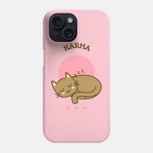 Karma Sleeping Cat Phone Case