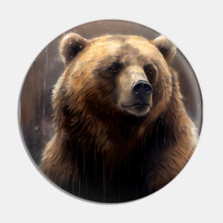 Arctic Kodiak Bear Pin