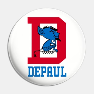 Classic DePaul design with mascot and traditional D Pin