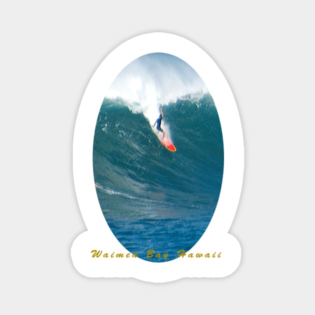 Banzai Takeoff Waimea Bay Hawaii Magnet by Sky Studio Hawaii