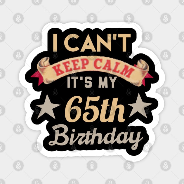 65th birthday gift Magnet by Design stars 5