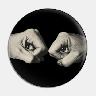 Eyes in Hands Pin