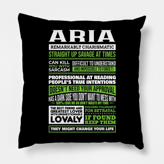 Aria Pillow by GrimdraksJokes