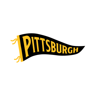 Pittsburgh Pennant - White T-Shirt