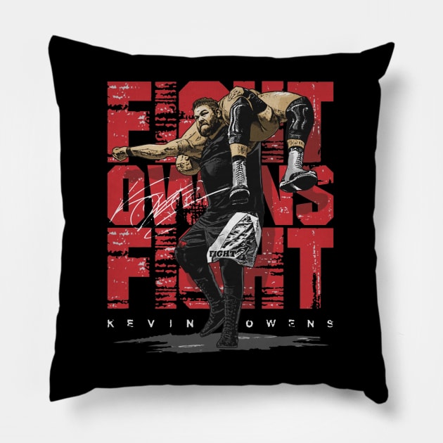 Kevin Owens Fight Owens Fight Pillow by MunMun_Design