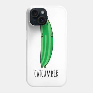 Funny cat as a cucumber Phone Case