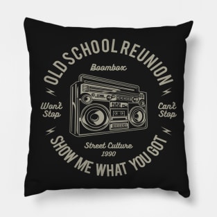 Old School Reunion Boombox Street Culture Show Me What You Got Pillow