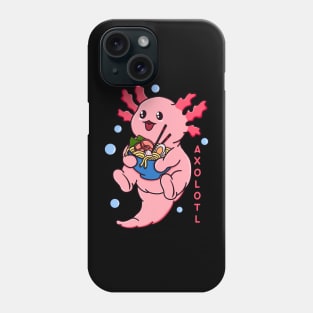 Axolotl Loves Ramen Phone Case