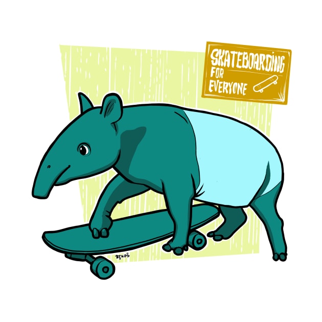 Tapir Skateboarding by motylanoga