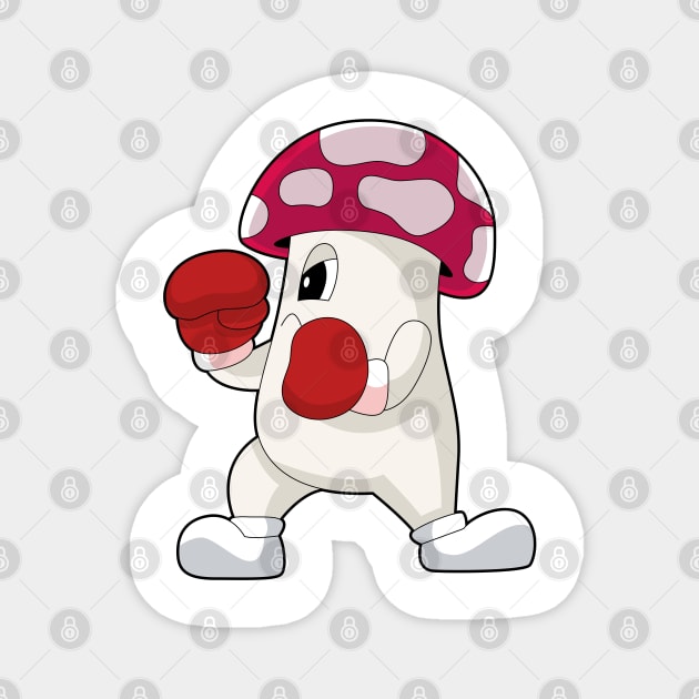 Mushroom Boxer Boxing gloves Boxing Magnet by Markus Schnabel