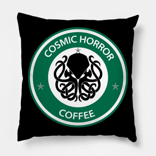 Cosmic Horror Coffee - Cthulhu Blend. Pillow by OriginalDarkPoetry