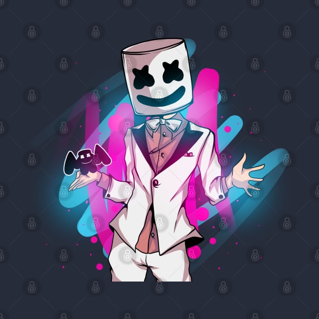 Marshmello Happy Neon Party by DenielHast