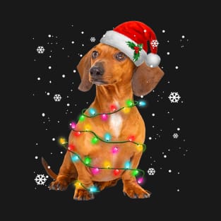 Dachshund Dogs Tree Christmas Sweater Xmas Gifts T-Shirt