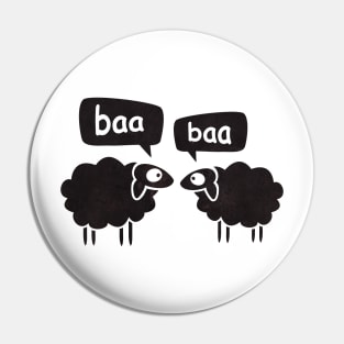 Baa Baa Black Sheep Pin