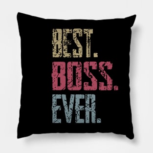Vintage Best Boss Ever Retro Funny Quotes Happy Fathers Day Pillow
