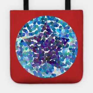 Dark Blue Dotty Star Tote