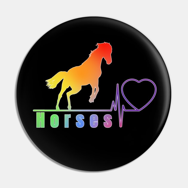 Horse rainbow color beautiful love Pin by UMF - Fwo Faces Frog