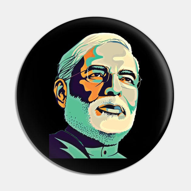 Narendra Modi India Prime Minister Namo BJP Supporter Pin by alltheprints