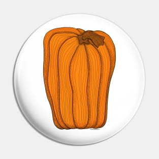 Inktober Orange Pumpkin Pin