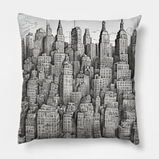 concrete jungle nyc Pillow