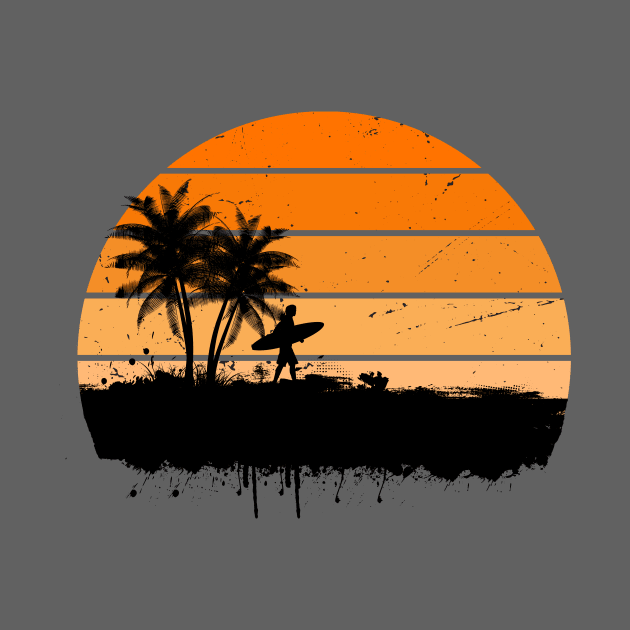 sunset surf, surfing, beach shirt,surf, surfer,shirt, summer shirt, by L  B  S  T store