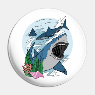 Shark For Boys Gifts Pin