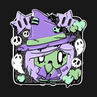 Willow the witchy witch zombie in kawaii style T-Shirt