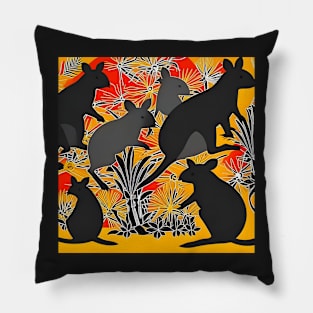 Wallaby art, sunrise beauty Pillow