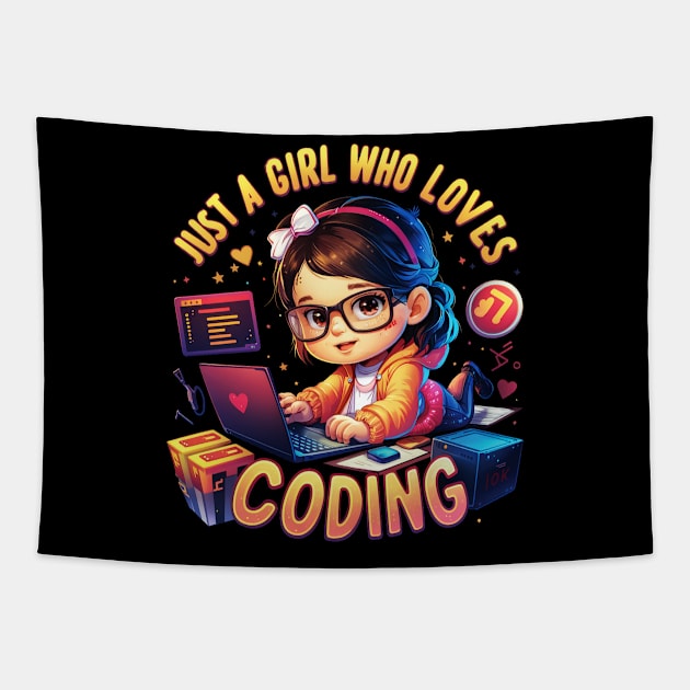 Just a girl who loves coding Tapestry by mdr design