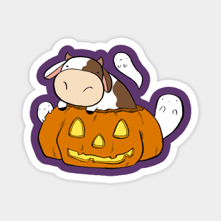 Spooky Halloween Cow Magnet