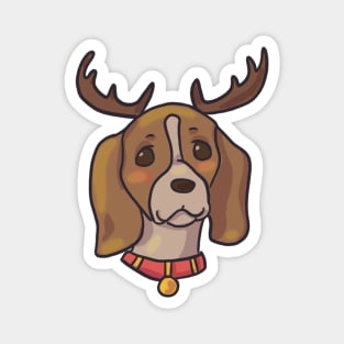 Christmas beagle Magnet