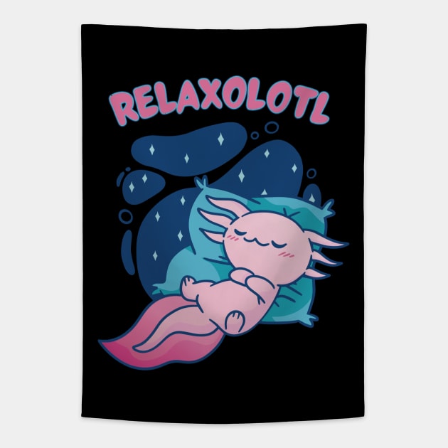 Relaxolotl Axolotl Tapestry by Sugoi Otaku Gifts