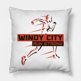 Windy City Run Strong - Chicago Marathon Pillow