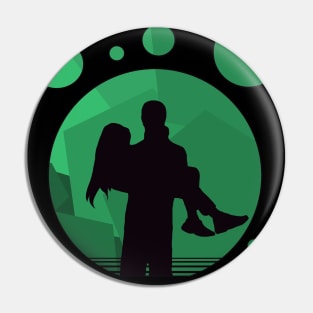 Romantic green bubble Pin