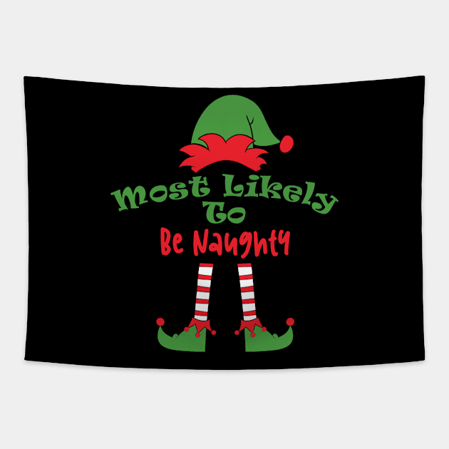 Most Likely to Be Funny Matching Christmas, Funny Pajamas, Family Matching, Holiday, Family Pictures, Holiday Outfits Personalized Family Tapestry by Funkrafstik