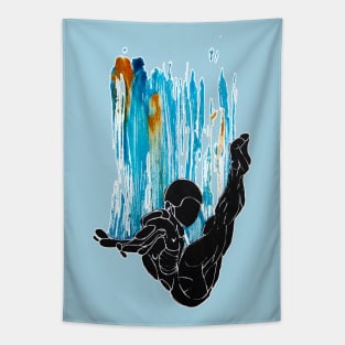 Platform Diving, Waterfall Diver Tapestry