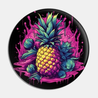 Juicy Pineapple Fruit Summer Splash Pin