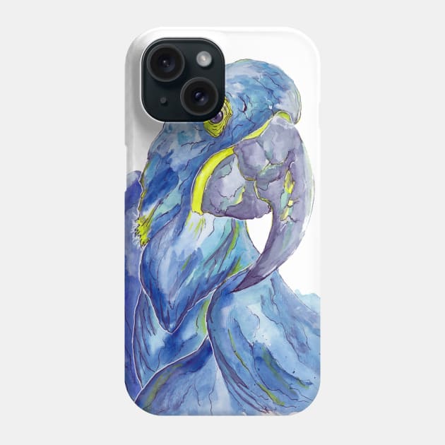 Blue Hyazinthe Ara Phone Case by ZeichenbloQ