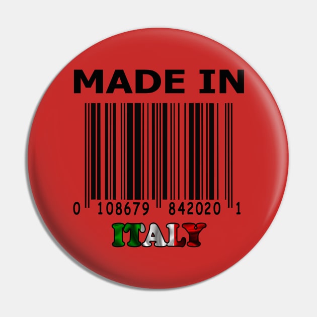 Fake barcode made in Italy  design Pin by Samuelproductions19