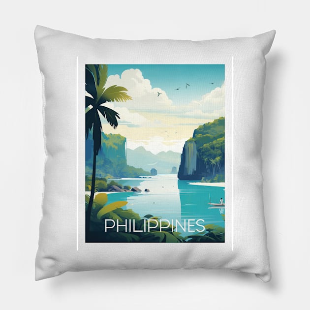 PHILIPPINES Pillow by MarkedArtPrints