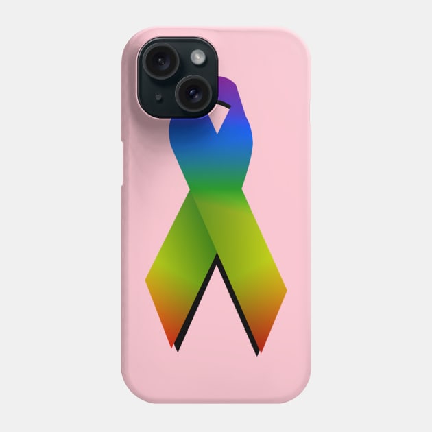 LGBTQ Gay Support ribbon Phone Case by KZK101