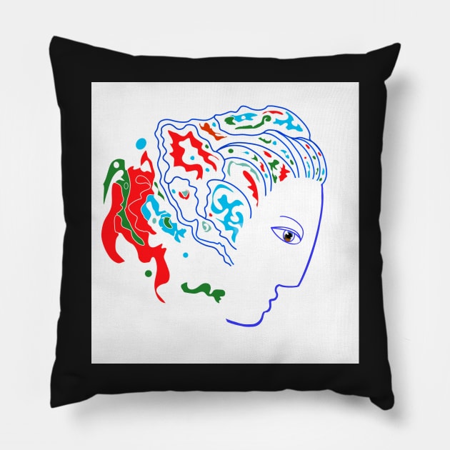 Profile in Design Pillow by Fash4You