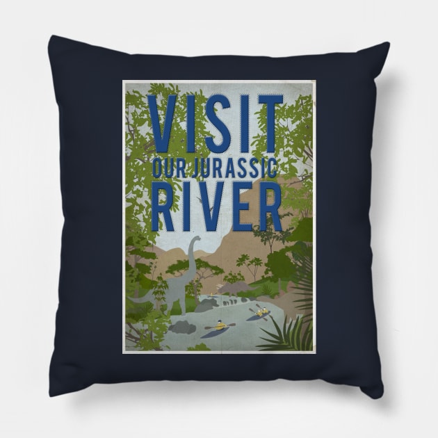 Visit our Jurassic River Pillow by JorisLAQ