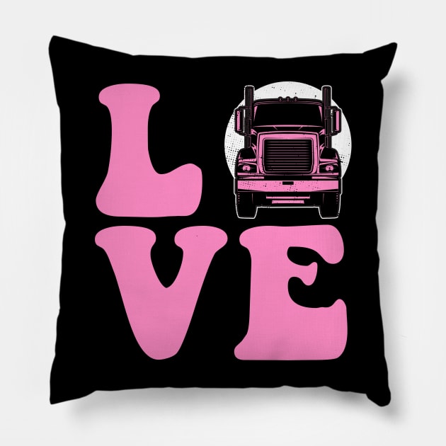 Proud Trucker Wife Pillow by SmithyJ88