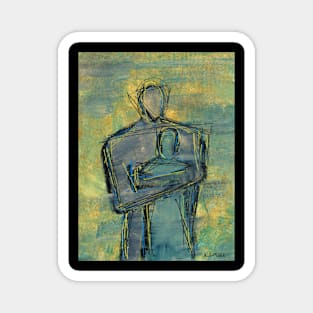 Art Acrylic artwork abstract painting family Magnet