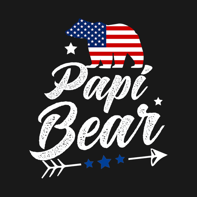 Papi Bear Patriotic Flag Matching 4th Of July by shanemuelleres