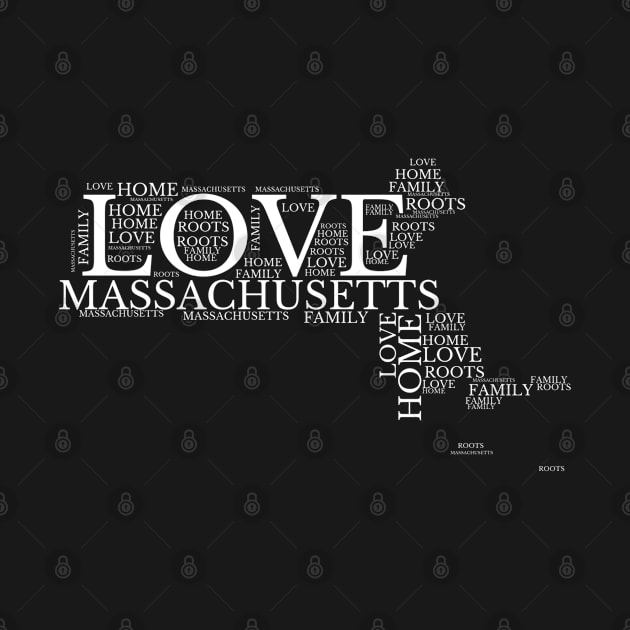 Massachusetts Home, Love, Roots Map by maro_00