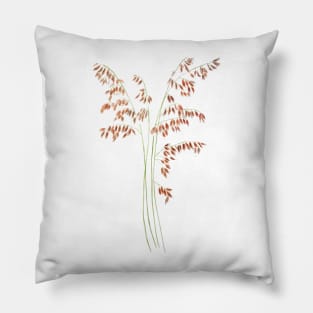 smooth brome grass seed head watercolor Pillow