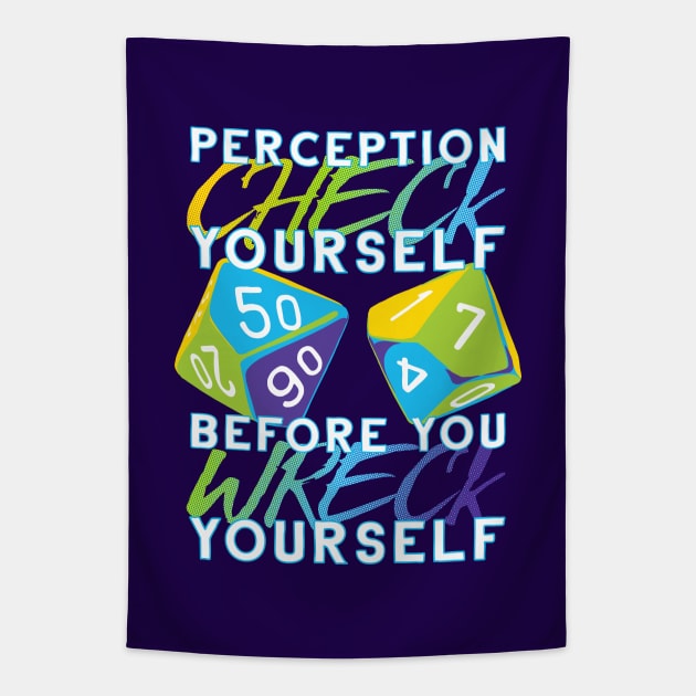 Perception Check Yourself Tapestry by polliadesign