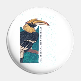 tropical bird vintage Pin